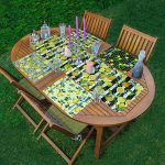 - ServisRunner-Set15-Gorsel1 - Realhomes 4+1 Siyah Çizgili Limon Tasarımlı Amerikan Servis & Runner Seti Realhomes