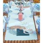 - ServisRunner-Set157-Gorsel2 - Realhomes  4+1 Etnik Çizimli Dijital Baskılı Amerikan Servis & Runner Seti Realhomes