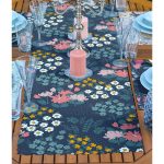 4+1 Rengarenk Çiçek Bahçesi Tasarımlı Amerikan Servis & Runner Seti Realhomes