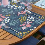 4+1 Rengarenk Çiçek Bahçesi Tasarımlı Amerikan Servis & Runner Seti Realhomes