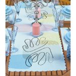 4+1 Soyut Renkli Bohem Çizimler Amerikan Servis & Runner Seti Realhomes