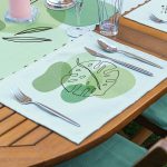 4+1 Yeşil Bohem Tasarımlı Amerikan Servis & Runner Seti Realhomes