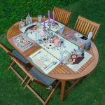 - ServisRunner-Set174-Gorsel1 - Realhomes 4+1 Renkli Zeminli Onedraw Çizimli Vazo Desenli Amerikan Servis & Runner Seti Realhomes