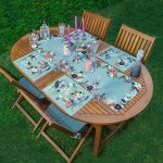 - ServisRunner-Set175-Gorsel1 - Realhomes 4+1 Rengarenk Zemin Üzerinde Çiçek Desenli Modern Amerikan Servis & Runner Seti Realhomes