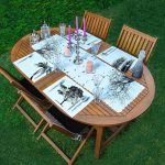 4+1 Siyah Beyaz Ağaç Tasarımlı Amerikan Servis & Runner Seti Realhomes