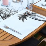 4+1 Siyah Beyaz Ağaç Tasarımlı Amerikan Servis & Runner Seti Realhomes