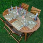 4+1 Rengarenk Zemin Üzerinde Beyaz Çiçek Desenli Modern Amerikan Servis & Runner Seti Realhomes