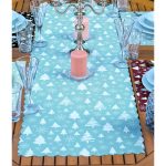 - ServisRunner-Set189-Gorsel2 - Realhomes 4+1 Renkli Zemin Üzerinde Çamağacı Desenli Amerikan Servis & Runner Seti Realhomes