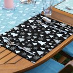 - ServisRunner-Set189-Gorsel3 - Realhomes 4+1 Renkli Zemin Üzerinde Çamağacı Desenli Amerikan Servis & Runner Seti Realhomes