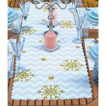 4+1 Pembe Çizgili Gold Figürlü Amerikan Servis & Runner Seti Realhomes