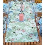 - ServisRunner-Set191-Gorsel2 - Realhomes 4+1 Rengarenk Zemin Üzerinde Çiçek Desenli Modern Amerikan Servis & Runner Seti Realhomes