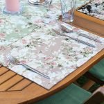 - ServisRunner-Set191-Gorsel3 - Realhomes 4+1 Rengarenk Zemin Üzerinde Çiçek Desenli Modern Amerikan Servis & Runner Seti Realhomes