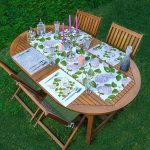 4+1 Ortanca Çiçeği Tasarımlı Amerikan Servis & Runner Seti Realhomes