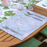 4+1 Ortanca Çiçeği Tasarımlı Amerikan Servis & Runner Seti Realhomes