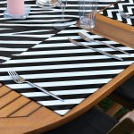 - ServisRunner-Set20-Gorsel3 - Realhomes 4+1 Siyah & Beyaz Geometrik Çizimli Amerikan Servis & Runner Seti Realhomes