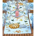 4+1 Balkabağı Motifli Amerikan Servis & Runner Seti Realhomes