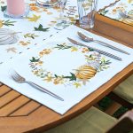 4+1 Balkabağı Motifli Amerikan Servis & Runner Seti Realhomes