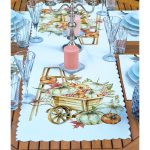 4+1 Balkabağı Çizimli Modern Amerikan Servis & Runner Seti Realhomes