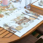 4+1 Balkabağı Çizimli Modern Amerikan Servis & Runner Seti Realhomes