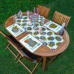 4+1 Ekose Balkabağı Tasarımlı Amerikan Servis & Runner Seti Realhomes