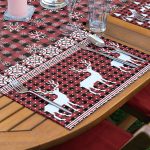 4+1 Ekoze Zeminli Geyik Figürlü Amerikan Servis & Runner Seti Realhomes