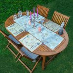 4+1 Rengarenk Zemin Çiçek Tasarımlı Amerikan Servis & Runner Seti Realhomes