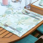 4+1 Soft Renkli Deniz Yıldızı Desenli Modern Amerikan Servis & Runner Seti Realhomes