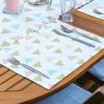 4+1 Gold Detaylı Geometrik Çizimler Amerikan Servis & Runner Seti Realhomes