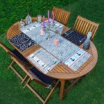 4+1 Lacivert Çapa Tasarımlı Amerikan Servis & Runner Seti Realhomes