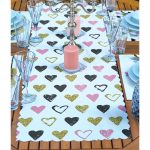 4+1 I Love You & Kalp Motifli Amerikan Servis & Runner Seti Realhomes