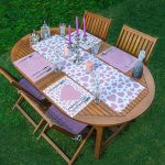 4+1 Beyaz & Pembe Zemin Kalp Tasarımlı Amerikan Servis & Runner Seti Realhomes