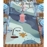 4+1 Bohem Tasarımlı Dijital Baskılı Amerikan Servis & Runner Seti Realhomes