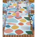 4+1 Soyut Desenli Özel Tasarımlı Modern Amerikan Servis & Runner Seti Realhomes