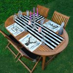 4+1 Mermer Zemin Tasarımlı Dijital Baskılı Amerikan Servis & Runner Seti Realhomes