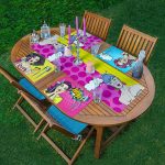 4+1 Dama Zeminli Fashion Girl Tasarımlı Amerikan Servis & Runner Seti Realhomes