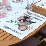 - ServisRunner-Set261-Gorsel3 - Realhomes 4+1 Özel Tasarım Antika Motifli Amerikan Servis & Runner Seti Realhomes