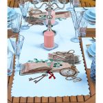 4+1 Beyaz Zemin Özel Tasarımlı Amerikan Servis & Runner Seti Realhomes