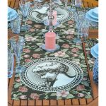 4+1 Etnik Çiçek Özel Tasarımlı Amerikan Servis & Runner Seti Realhomes