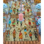 4+1 Etnik Afrika Tasarımlı Amerikan Servis & Runner Seti Realhomes