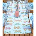 4+1 Renkli Kelebekler Özel Tasarım Amerikan Servis & Runner Seti Realhomes