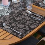 4+1 Koyu Renkli Etnik Tasarımlı Amerikan Servis & Runner Seti Realhomes