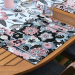 4+1 Rengarenk Zemin Çiçek Temalı Amerikan Servis & Runner Seti Realhomes