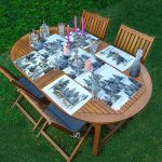 4+1 Özel Tasarım Geyikler & Çam Ağacı Motifli Amerikan Servis & Runner Seti Realhomes