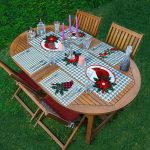 4+1 Gri Ekose Zeminli Kuş Tasarımlı Amerikan Servis & Runner Seti Realhomes