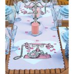 4+1 Renkli Zemin Retro Çevirmeli Telefon Tasarımlı Amerikan Servis & Runner Seti Realhomes