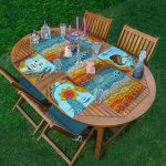 4+1 Etnik Tasarımlı Renkli Amerikan Servis & Runner Seti Realhomes