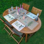 4+1 Renkli Zemin Yaprak Dalları Özel Tasarım Amerikan Servis & Runner Seti Realhomes