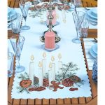 4+1 Özel Tasarım Mum Dekoratif Süs Tasarımlı Amerikan Servis & Runner Seti Realhomes