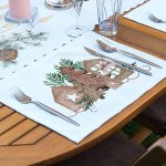 4+1 Özel Tasarım Mum Dekoratif Süs Tasarımlı Amerikan Servis & Runner Seti Realhomes