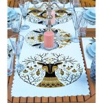 4+1 Kahve & Siyah Renkli Özel Tasarım Amerikan Servis & Runner Seti Realhomes